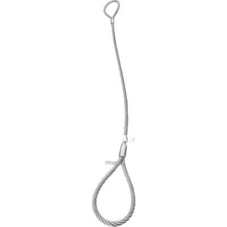 MAZZELLA Lift America Wire Rope Sling 1/2in x 12' Eye & Eye, 3800/5000/10000 Lbs Cap S102010